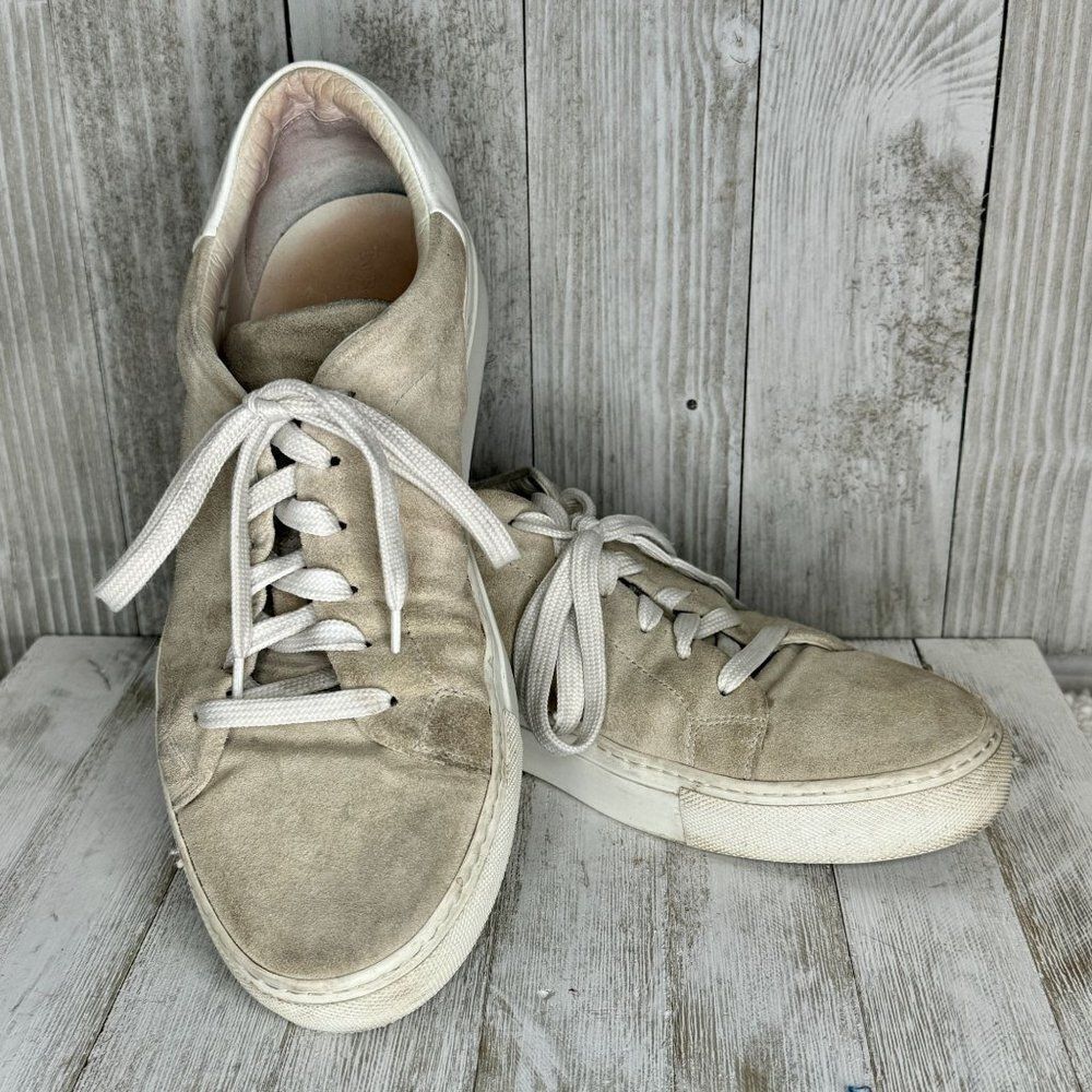 To Boot New York ADAM DERRICK Cream Suede Sneakers Mens Size 9